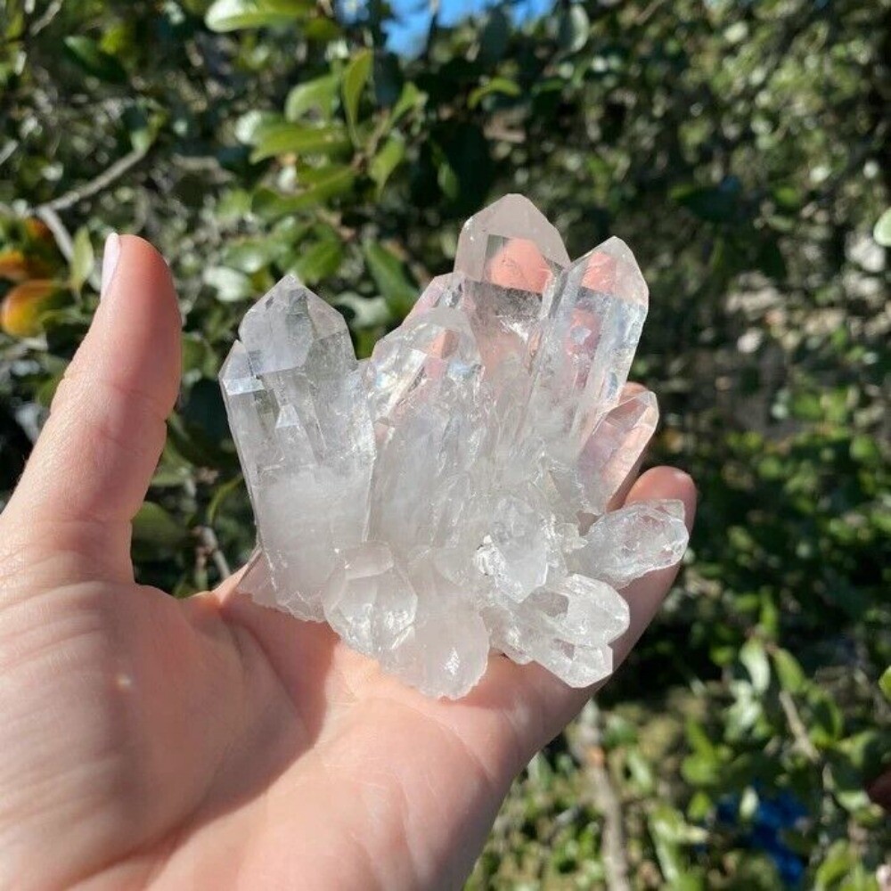 80-100g Specimen Clear Quartz Crystal Healing Cluster Natural Mineral Rocks Gift