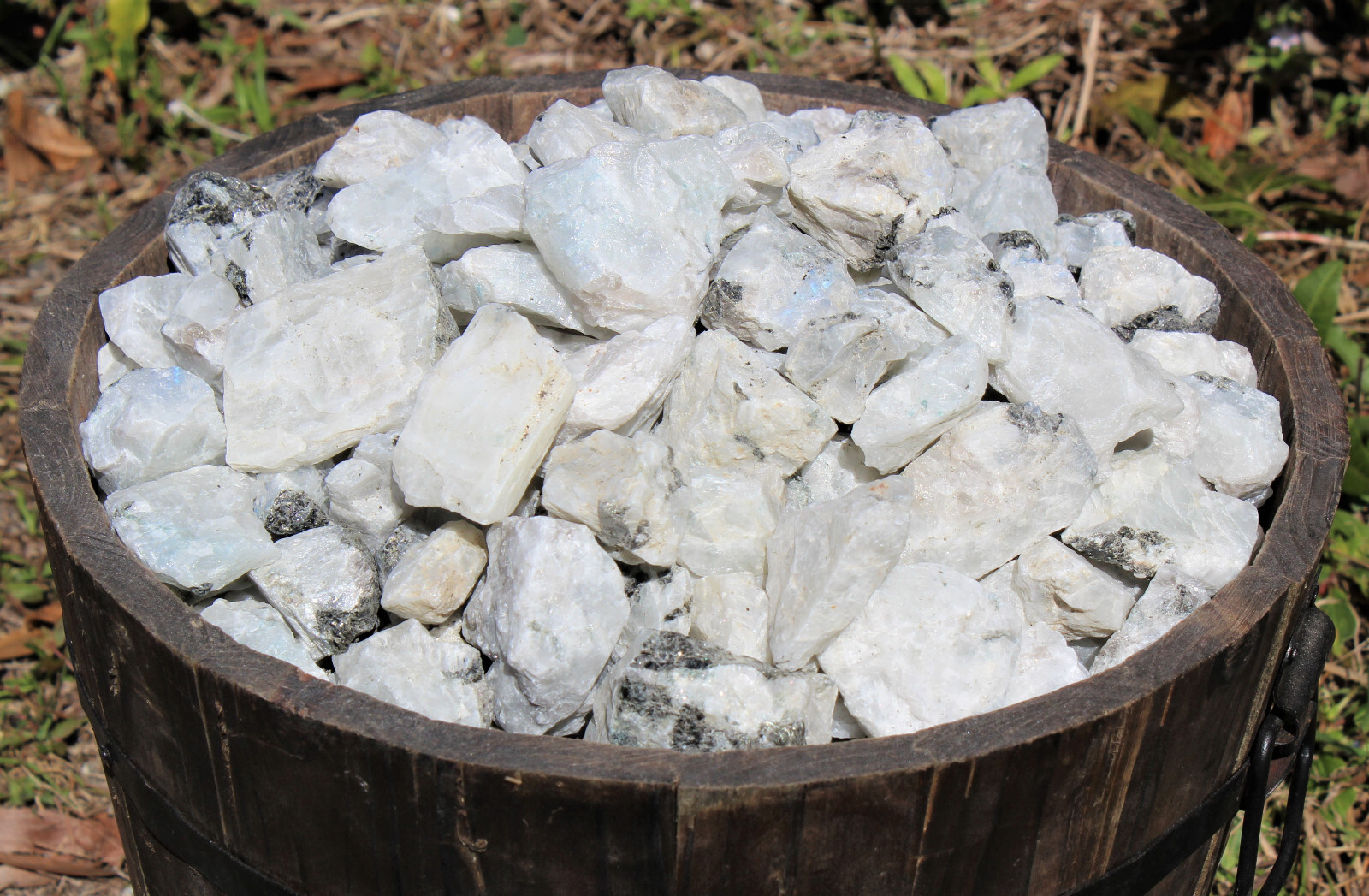 Rainbow Moonstone Rough Natural Gemstone Crystals: Raw Rainbow Moonstone Pieces