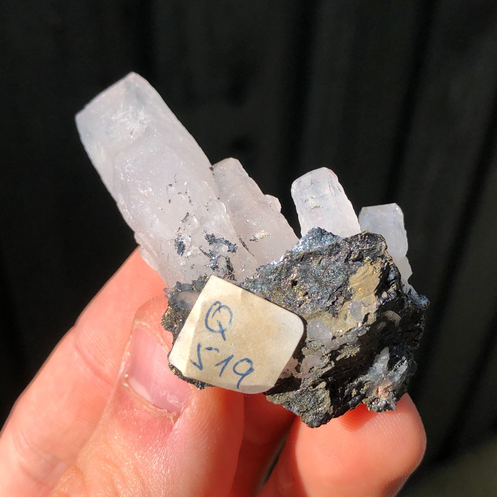 5.9cm Quartz Crystal Cluster with Unknown from Cavnic Mine, Romania