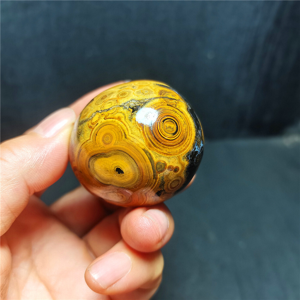 Rare 98G Natural Inner Mongolia Gobi Eye Agate Geode Collection Healing WYY2862