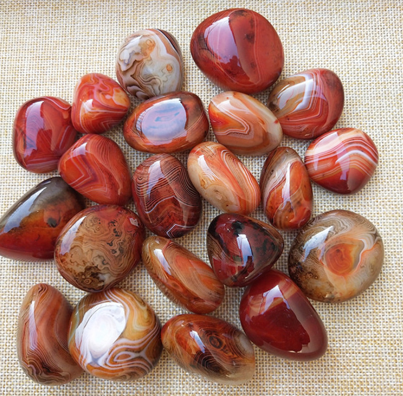 Agate Healing Stones Natural Palm Stone Energy Crystal 2-3cm, 3-4cm, 4-5cm
