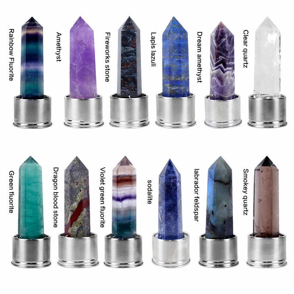Natural Elixir Quartz Crystal Water Bottle Crystal obelisk Point Healing Wand