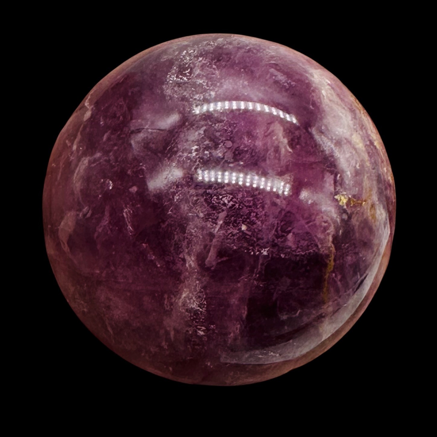 Lepidolite Purple Mica 134g Sphere | 1 3/4 in | Purple, White | 1 Specimen |