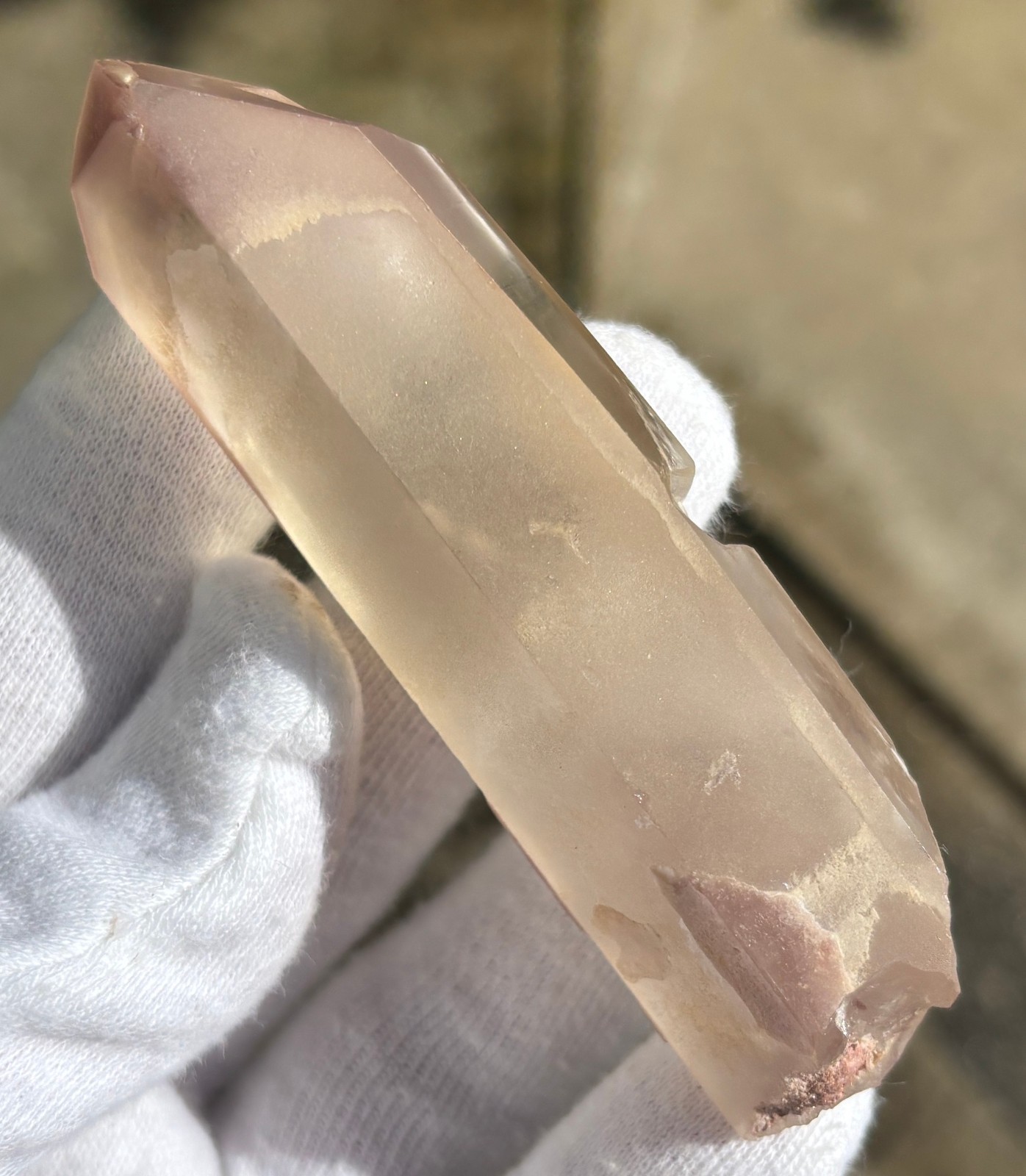 USA SALE *SEE VIDEO* 64g 3.43″ RARE LITHIUM QUARTZ POINT PHANTOM TERMINATED