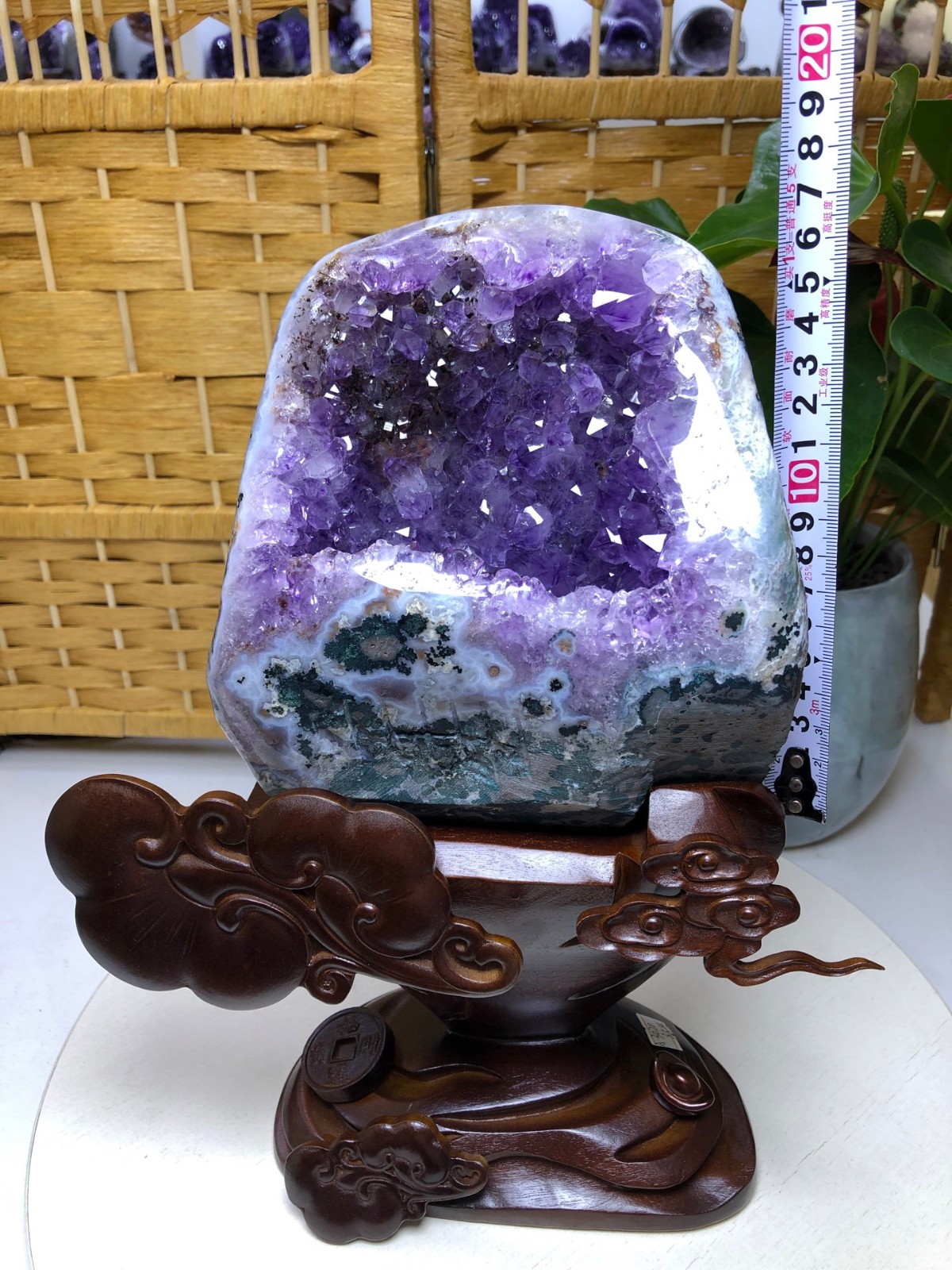 7.7LB Natural Uruguayan amethyst cluster ornament