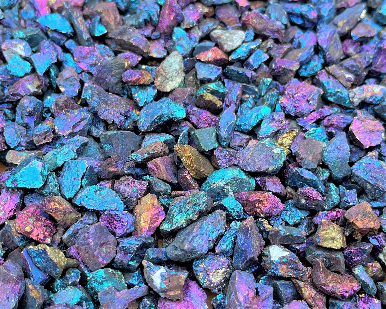 Natural Rough Chalcopyrite Crystal Chips Wholesale Bulk Lots (Raw Peacock Ore)