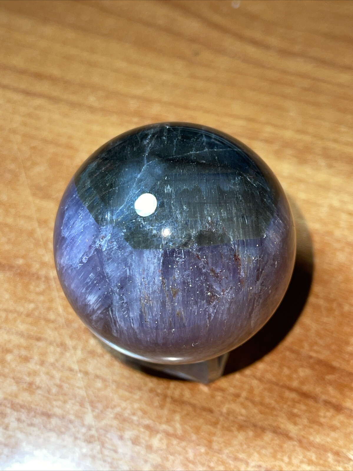 Auralite 23 Crystal Sphere Ball Orb With Excellent Flash 46.9mm 143g