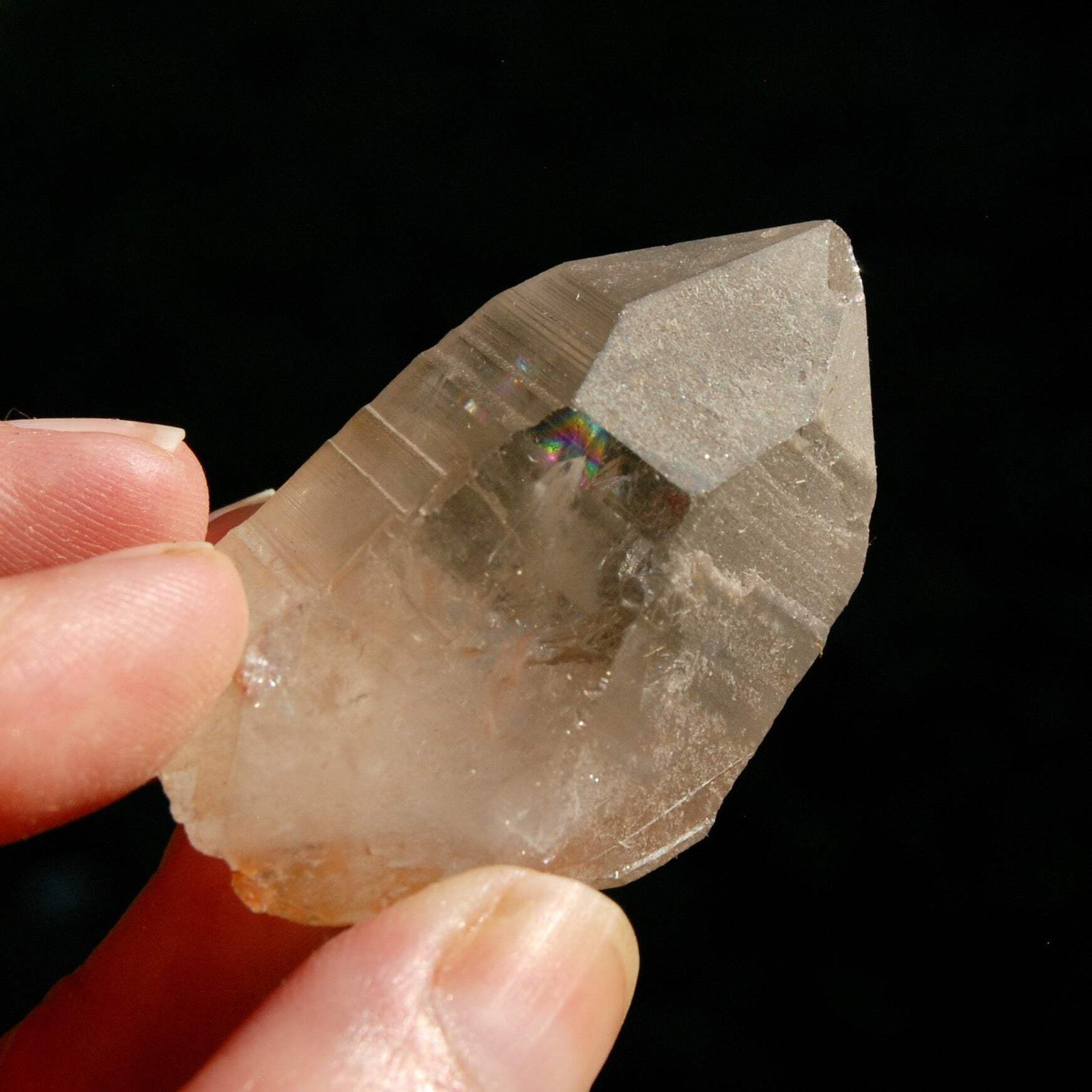 2″ 56g Record Keeper Pink Shadow Lemurian Seed Quartz Crystal, Brazil