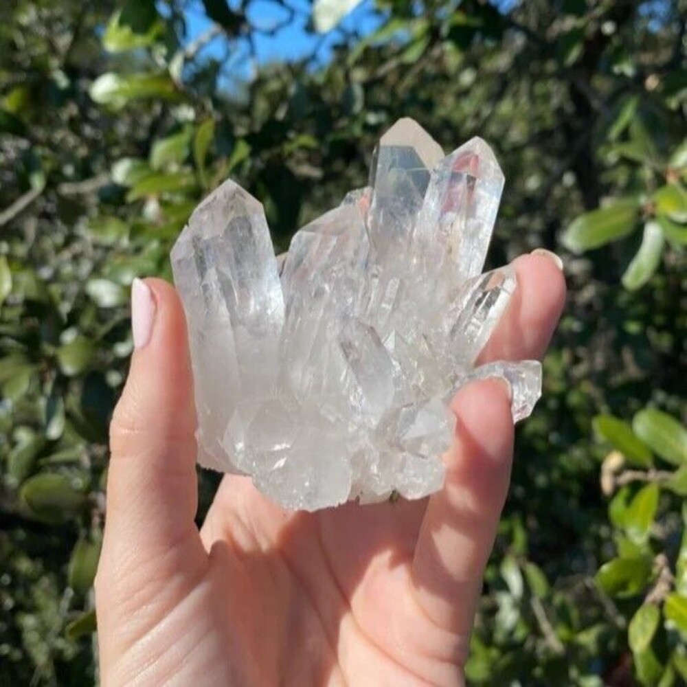 80-100g Specimen Clear Quartz Crystal Healing Cluster Natural Mineral Rocks Gift