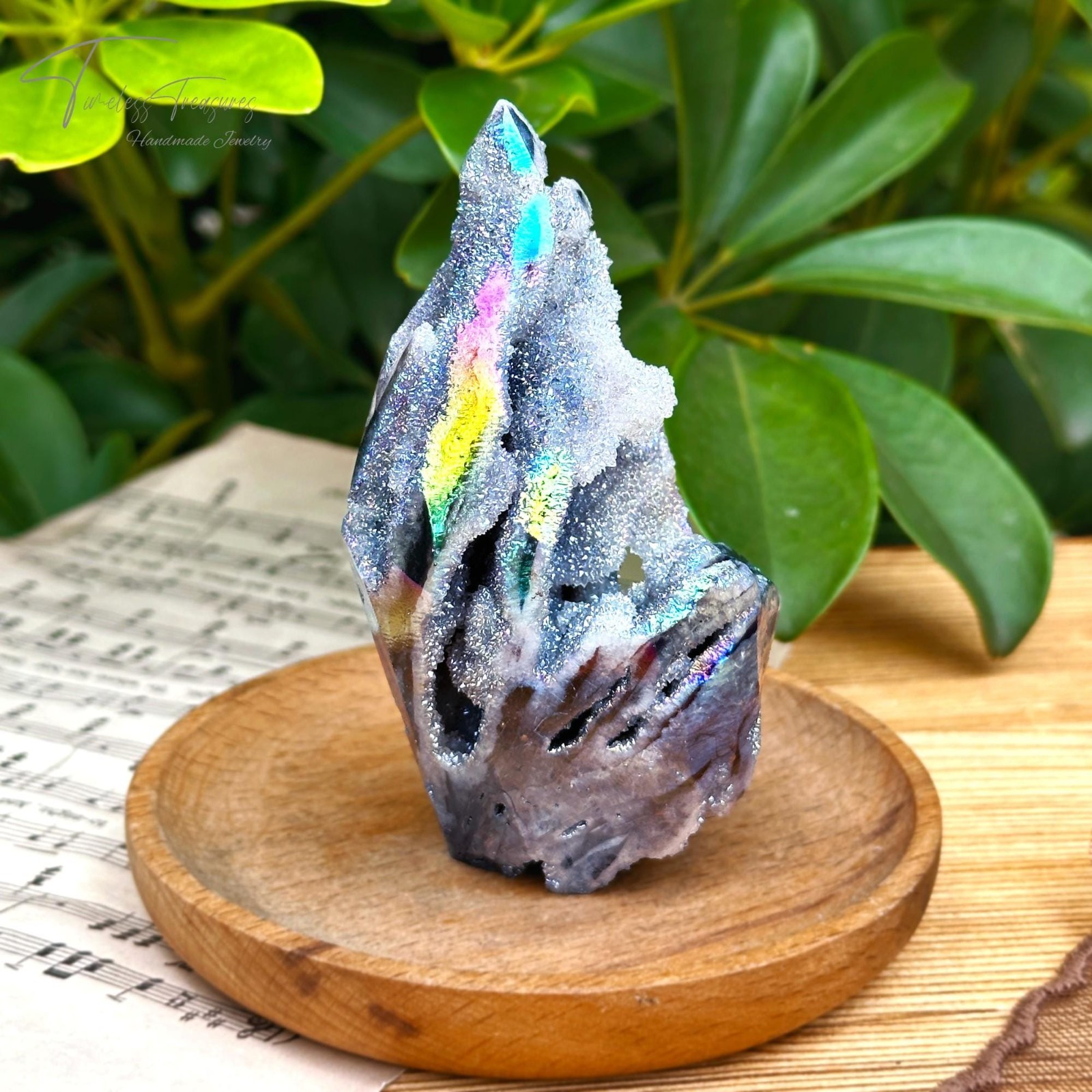 ⭐ Aura Angel Sphalerite Crystal Cluster 200-250g Decor No Import Fees