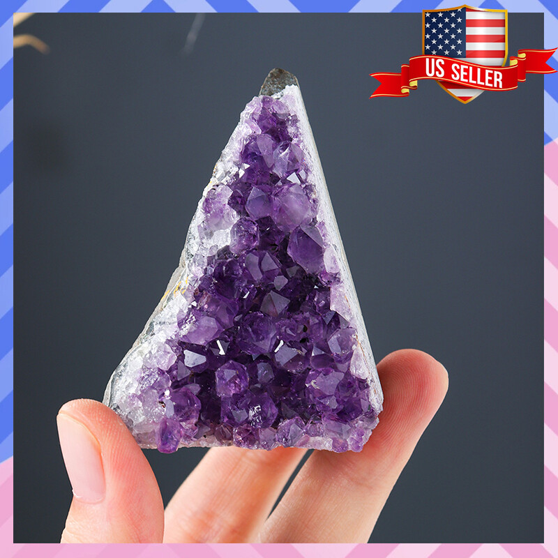 Natural Amethyst Quartz Geode Crystal Cluster Healing Specimen Decoration DIY