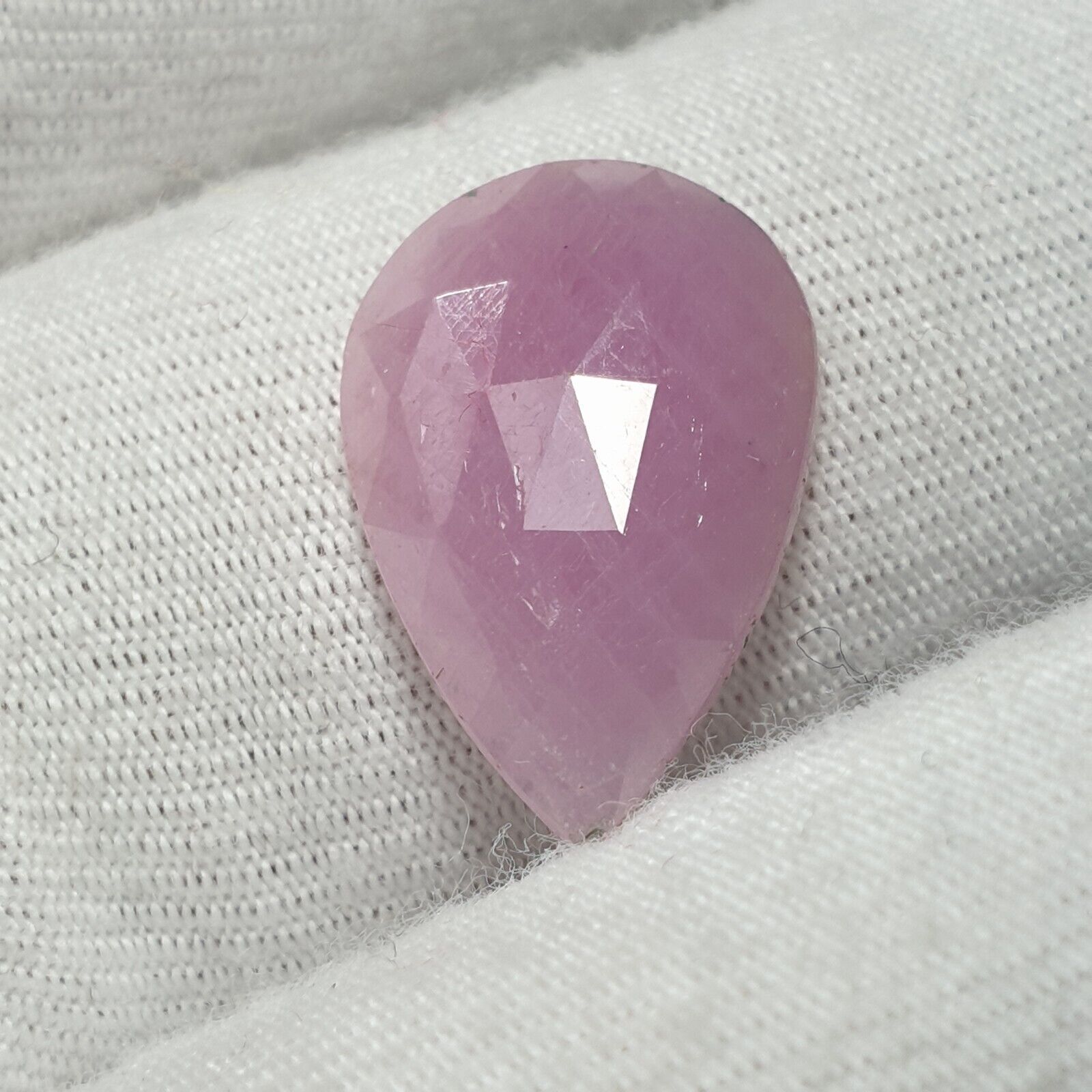 100% Natural Pink Sapphire 10.50×15.50 MM Pear Shape Slice Faceted Cut 4.50