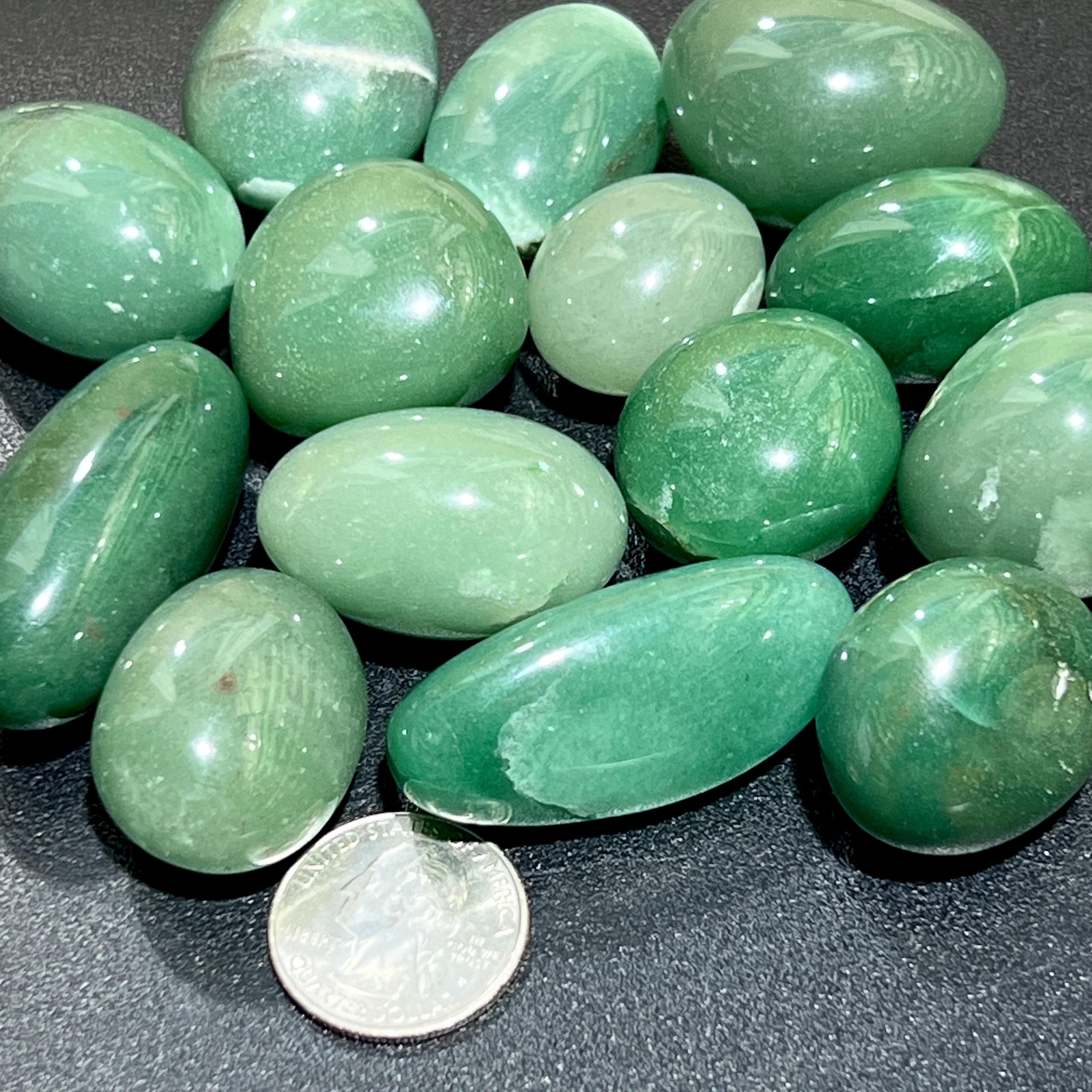 Green Quartz Tumbled (By The Piece Or Pound) Bulk Wholesale Lot Polished