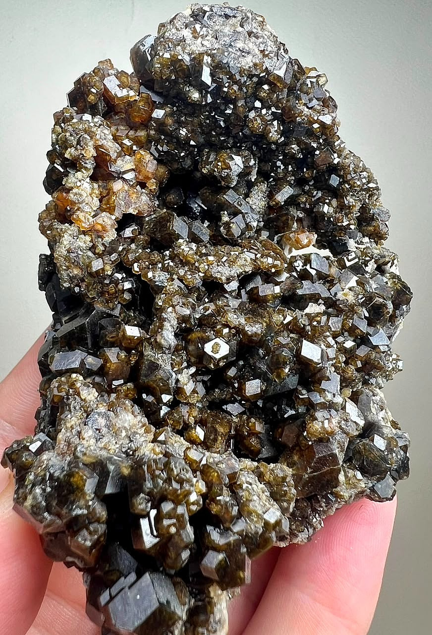 331 G,Top Quality Natural Andradite Garnet Crystals Huge Specimen From Pakistan
