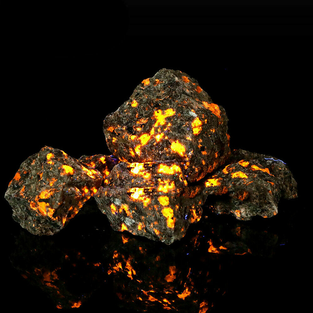 100g Natural Raw Rough Yooperlite Flame Fire Stone Mineral Crystal Specimens