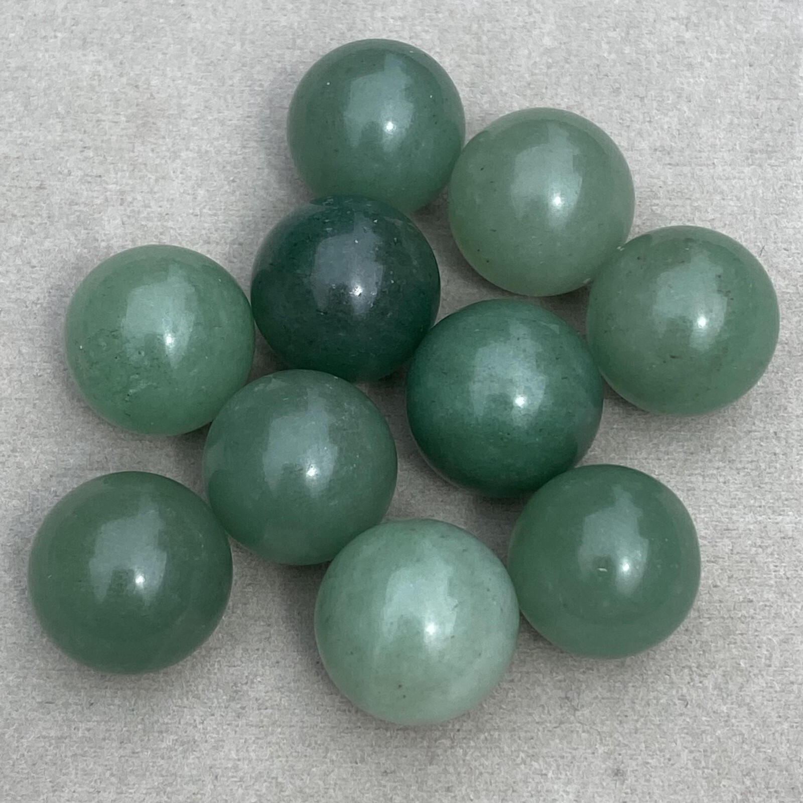 10pcs Natural Aventurine Ball Quartz Crystal Sphere 15mm+ Polishing Healing
