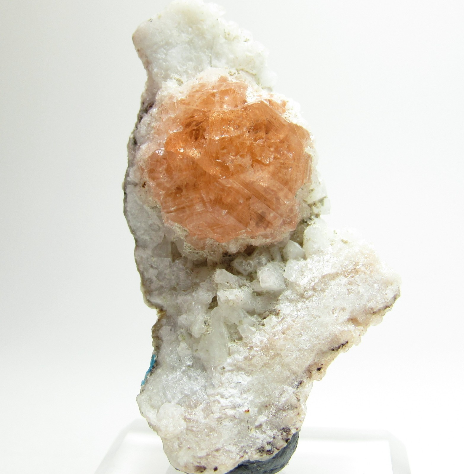 SPLENDID AESTHETIC DISPLAY PINK PEACH GROSSULAR GARNET!!! JEFFREY MINE CANADA