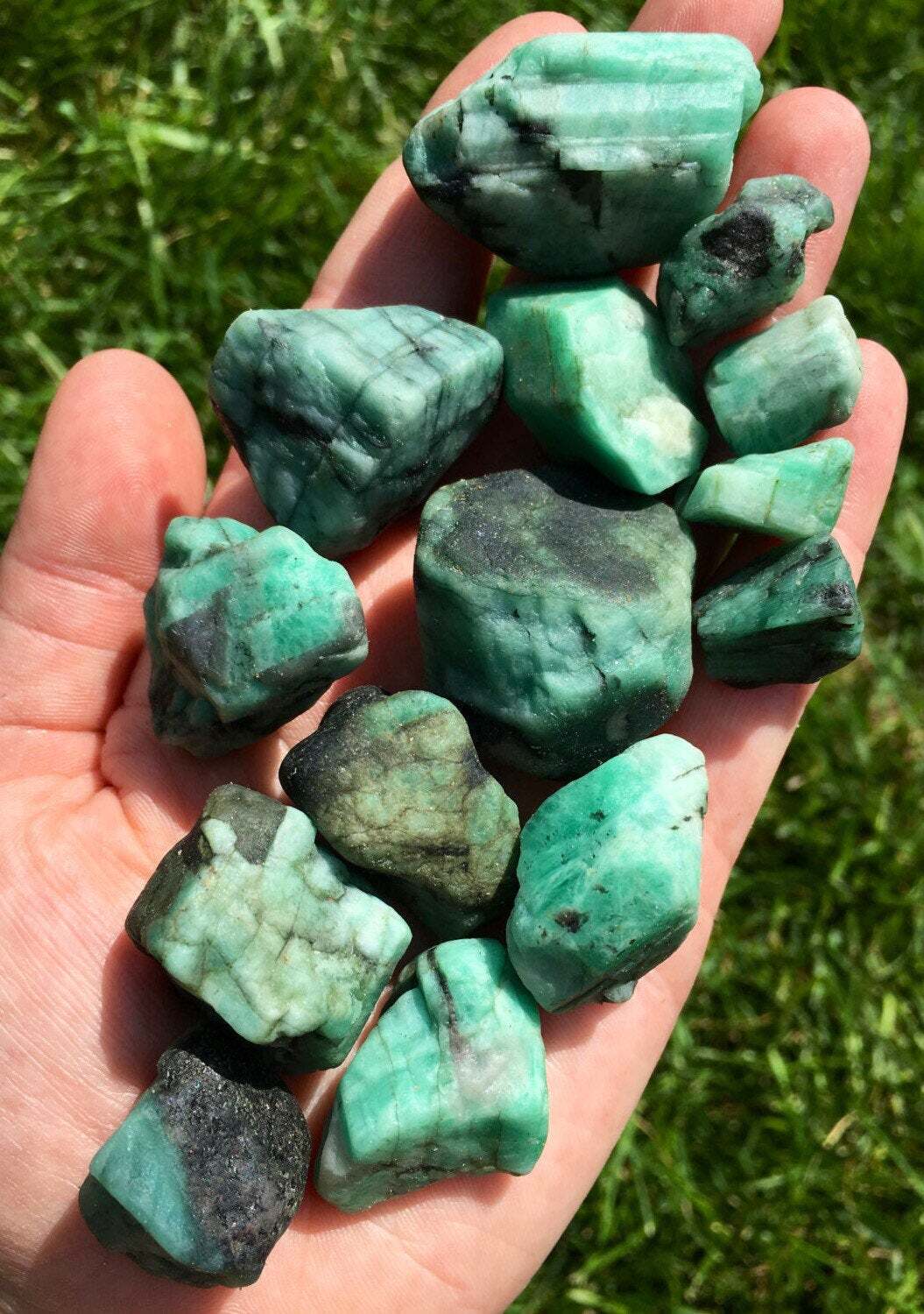 Raw Emerald Stone (0.25″ – 3.5″) Genuine Emerald Crystal, Emerald Gemstone