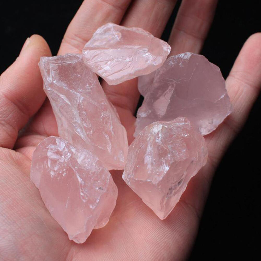 100g Pink Rose Quartz Natural Raw Rough Crystal Mineral Specimen Rock Stones TD