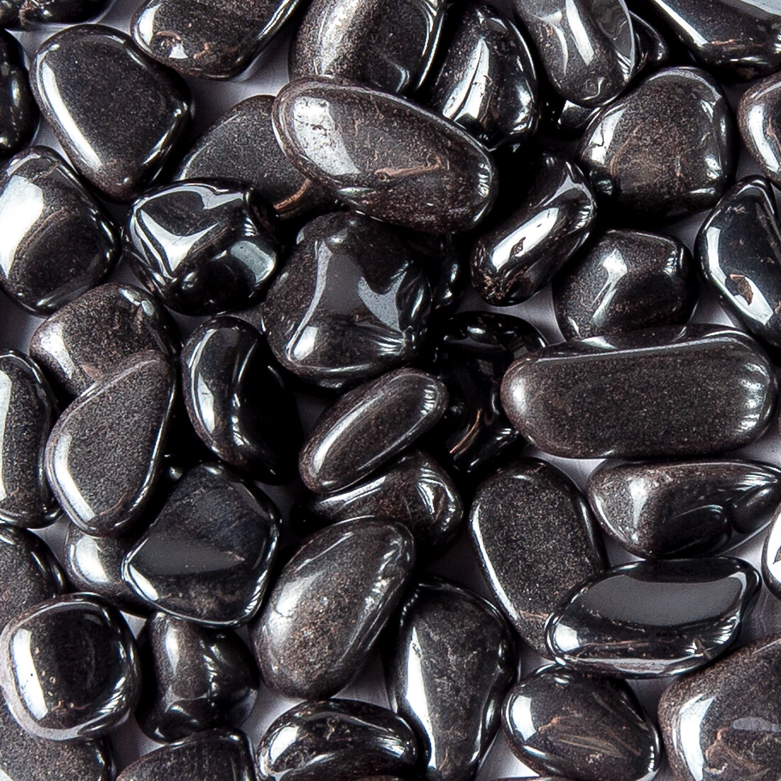 1/2 lb Tumbled Hematite Gemstone Crystals 20-30 Stones Silver Gem Rock Specimens