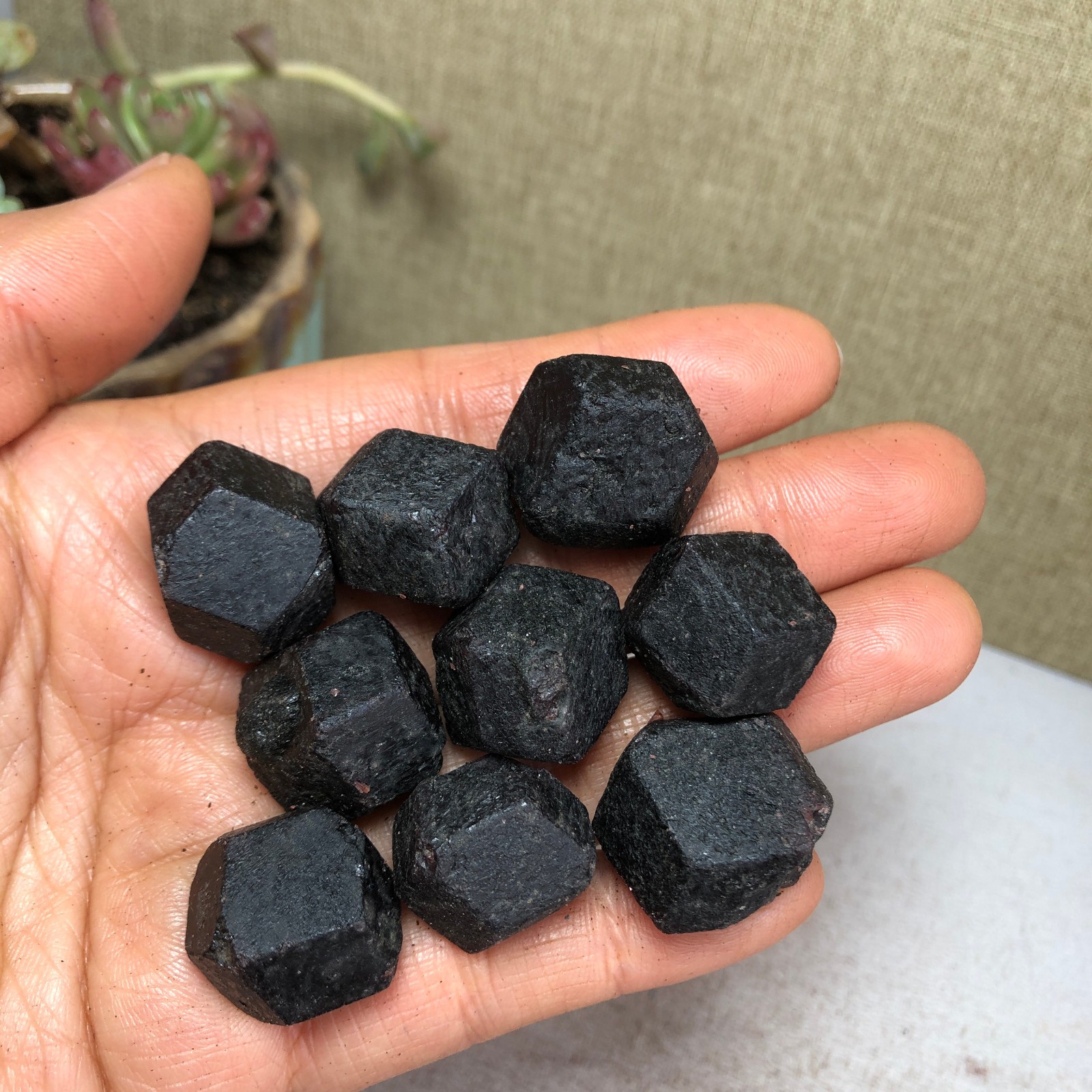 9pcs Natural garnet gemstone rough Raw Crystal original specimens 124g A3275