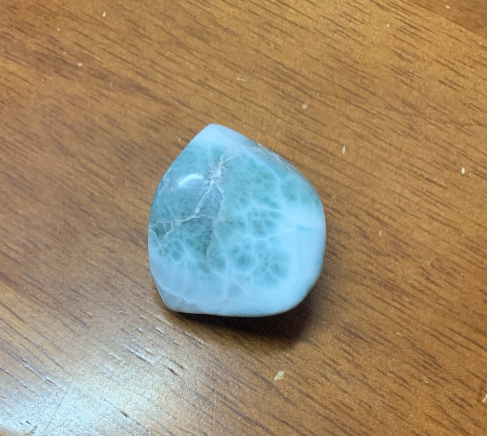 1 Piece A+ Natural Larimar Polished Tumble Stone 26.9 Grams