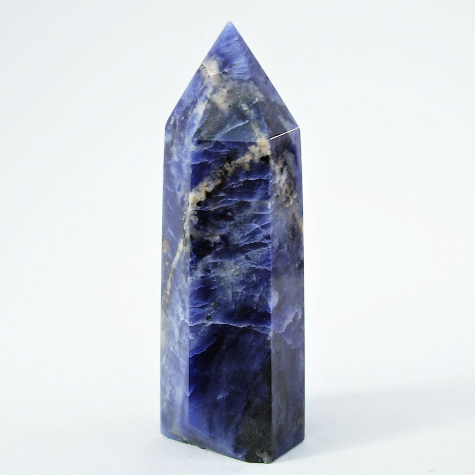 Carved Polished Obelisk Made of Beautiful Unknown Blue Stone 33.5g