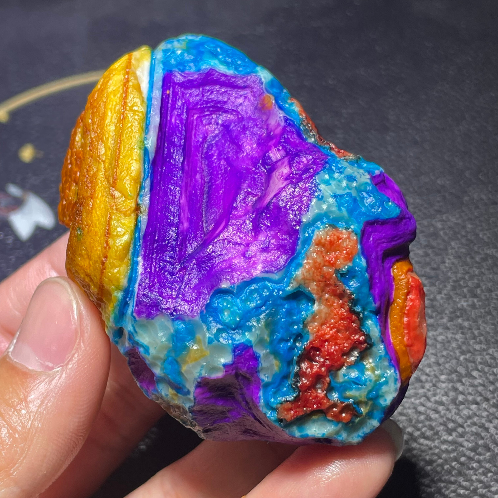 196g Rare Mongolia Gobi Agate Eyes Agate/stone Collection Specimen Healing gift