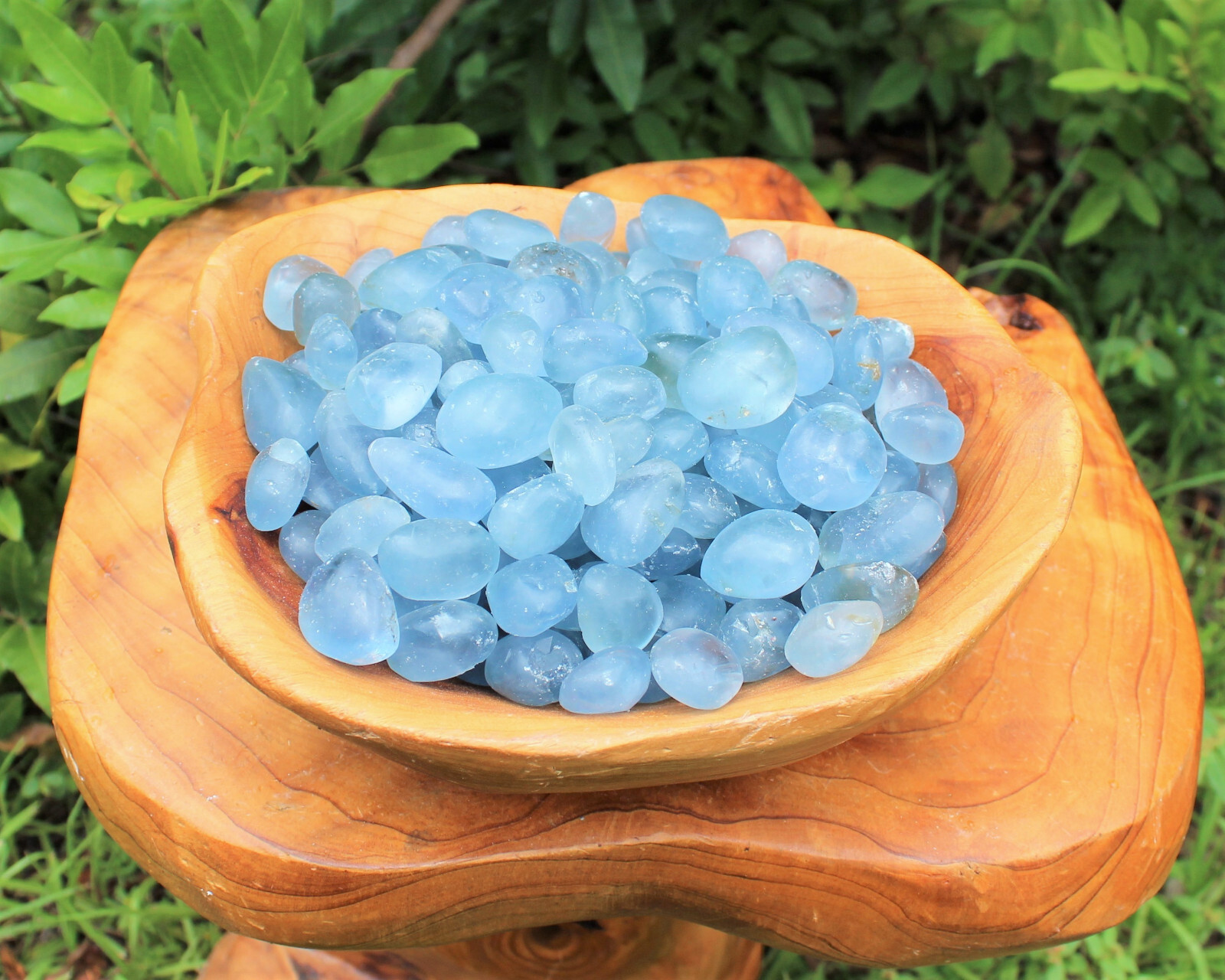 1/4 lb Bulk Medium Blue Celestite Tumbled Stones Crystal Rare Celestine 4 oz