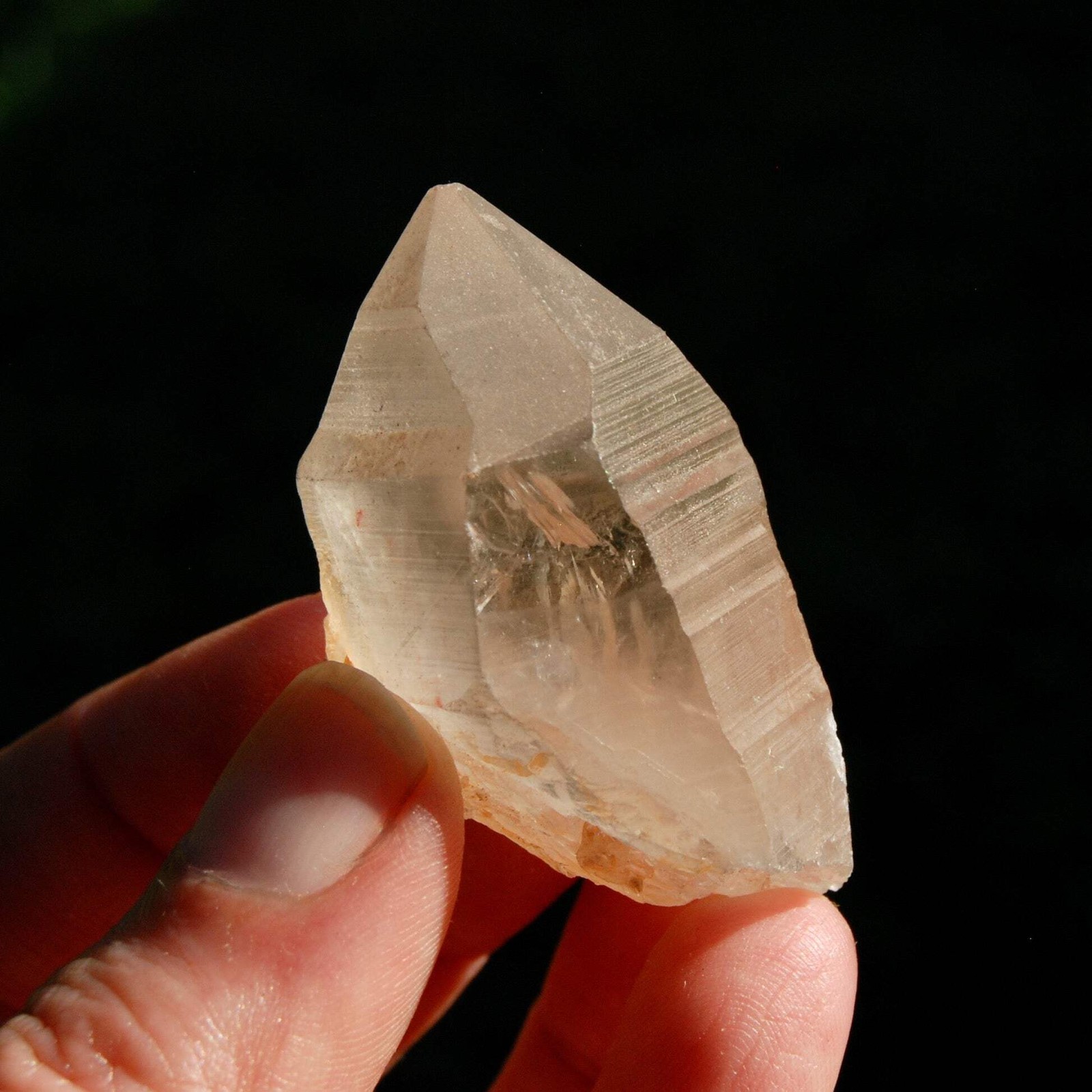 2″ 56g Record Keeper Pink Shadow Lemurian Seed Quartz Crystal, Brazil
