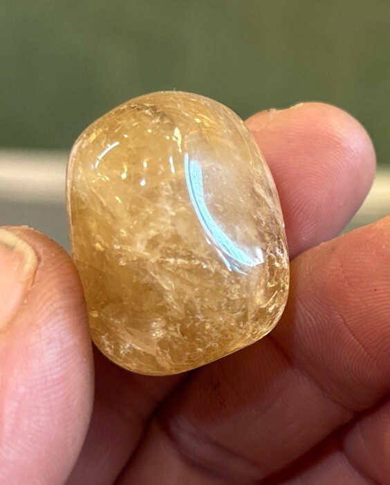 1 Piece Tumbled Natural Citrine Average Size 20 Grams
