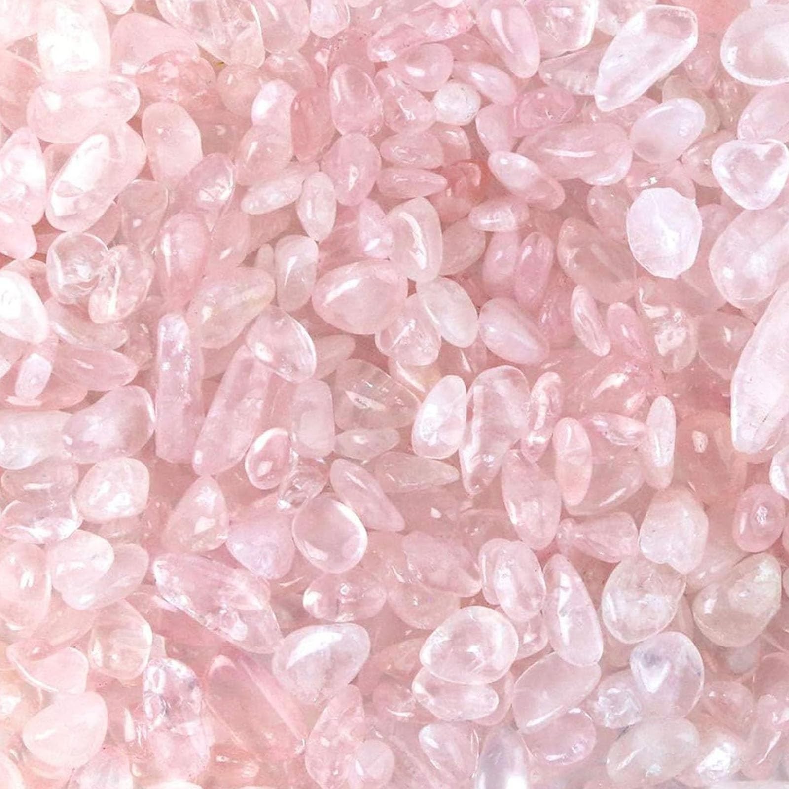 Rose Quartz Crystals, 1lb Pink Crushed Rose Quartz Chips Bulk Tumbled Stones …