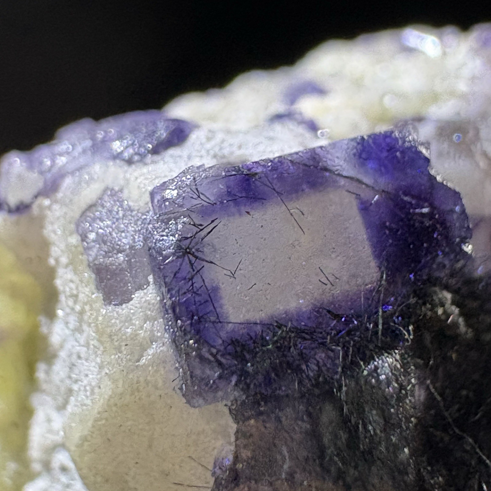 Natural Phantom Fluorite w/ Rutile & Quartz Cluster Raw Specimen Inner Mongolia