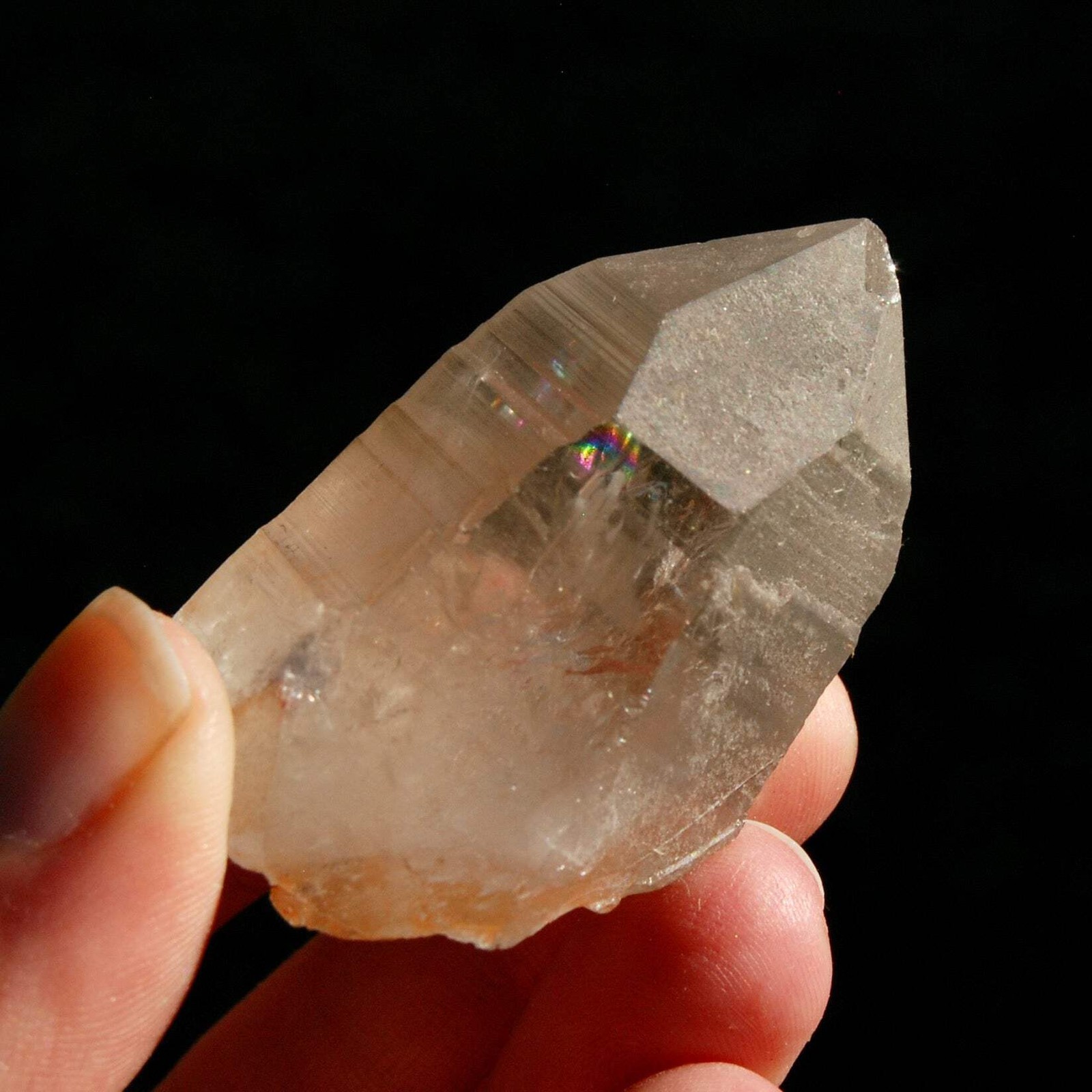 2″ 56g Record Keeper Pink Shadow Lemurian Seed Quartz Crystal, Brazil