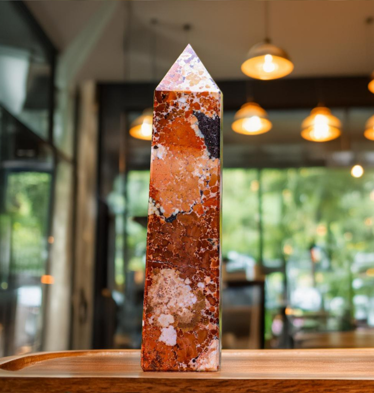 2.2LB! 205X50MM 4 Faceted Cobra Jasper Tower Natural Healing Crystal Stone