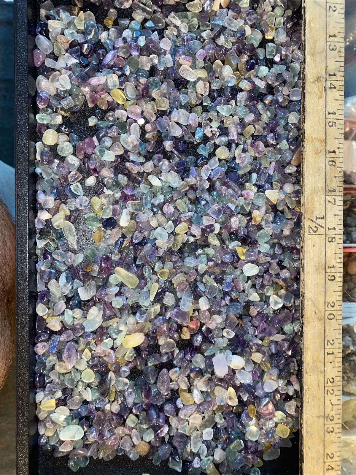 Fluorite chips 7 to 9 mm 1 kg