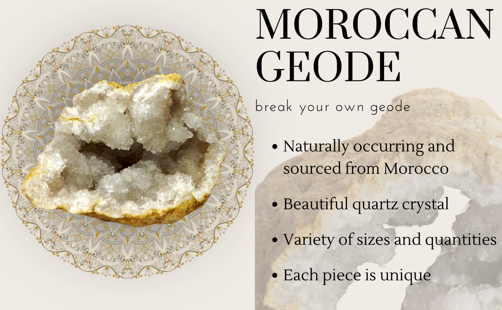 Break Your Own Geodes! IN BOX | Raw, Uncut Crystal Geode Specimens | MEDIUM