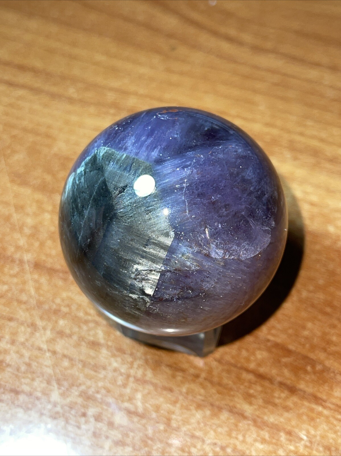 Auralite 23 Crystal Sphere Ball Orb With Excellent Flash 46.9mm 143g