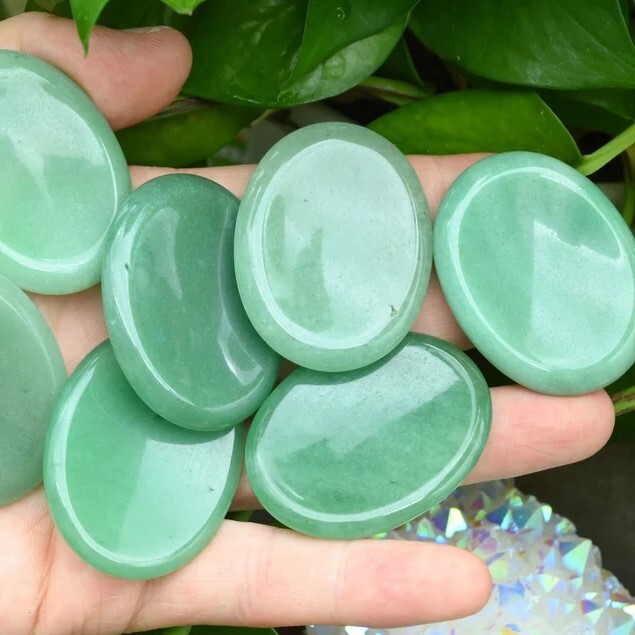 Natural Crystal Worry Stone: Choose Gemstone (Crystal Healing Pocket Stone)