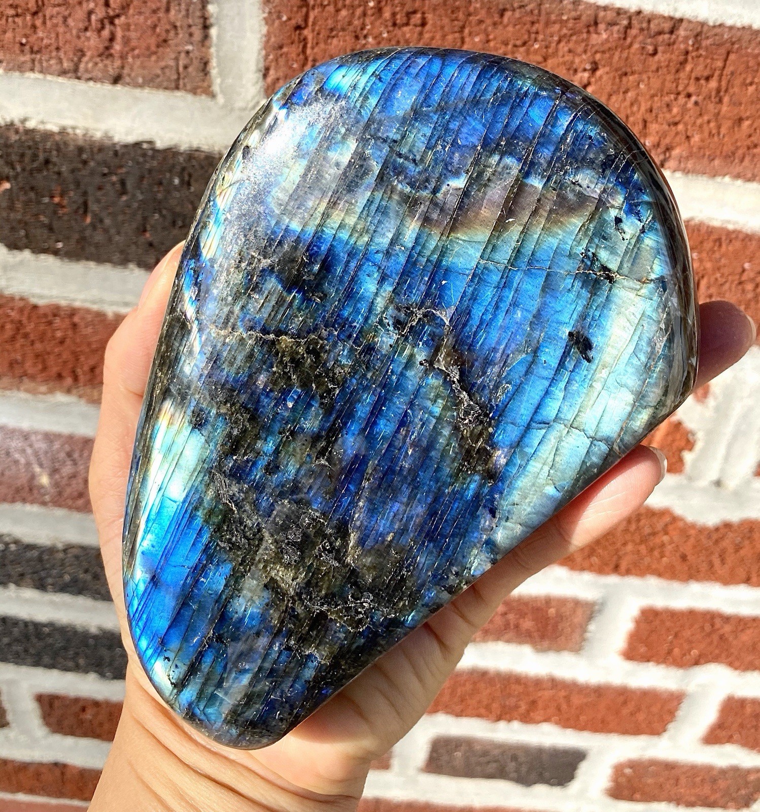 Wholesale Lot 3-5 Pcs Natural Labradorite Freeform Crystal 7.8-8 Lbs