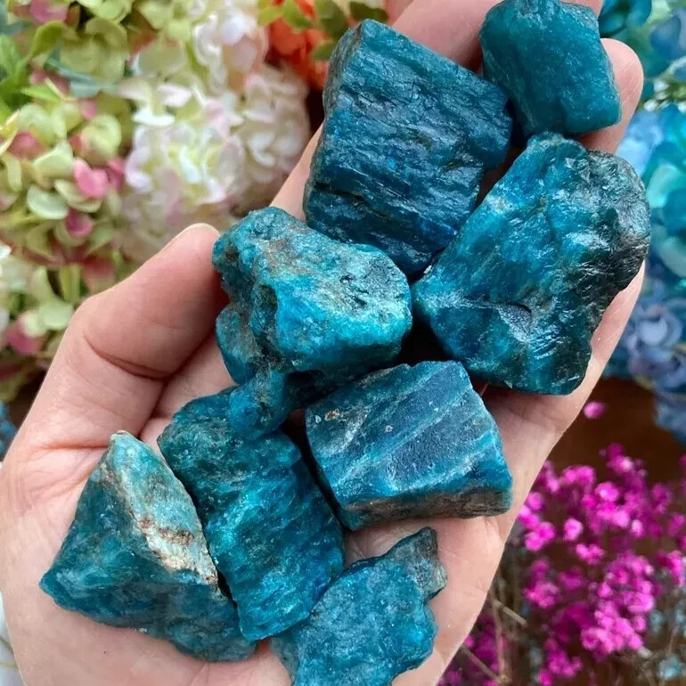 Natural Blue Apatite Raw Chunk Healing Crystal Mineral Specimen Gift Decor 1PCS