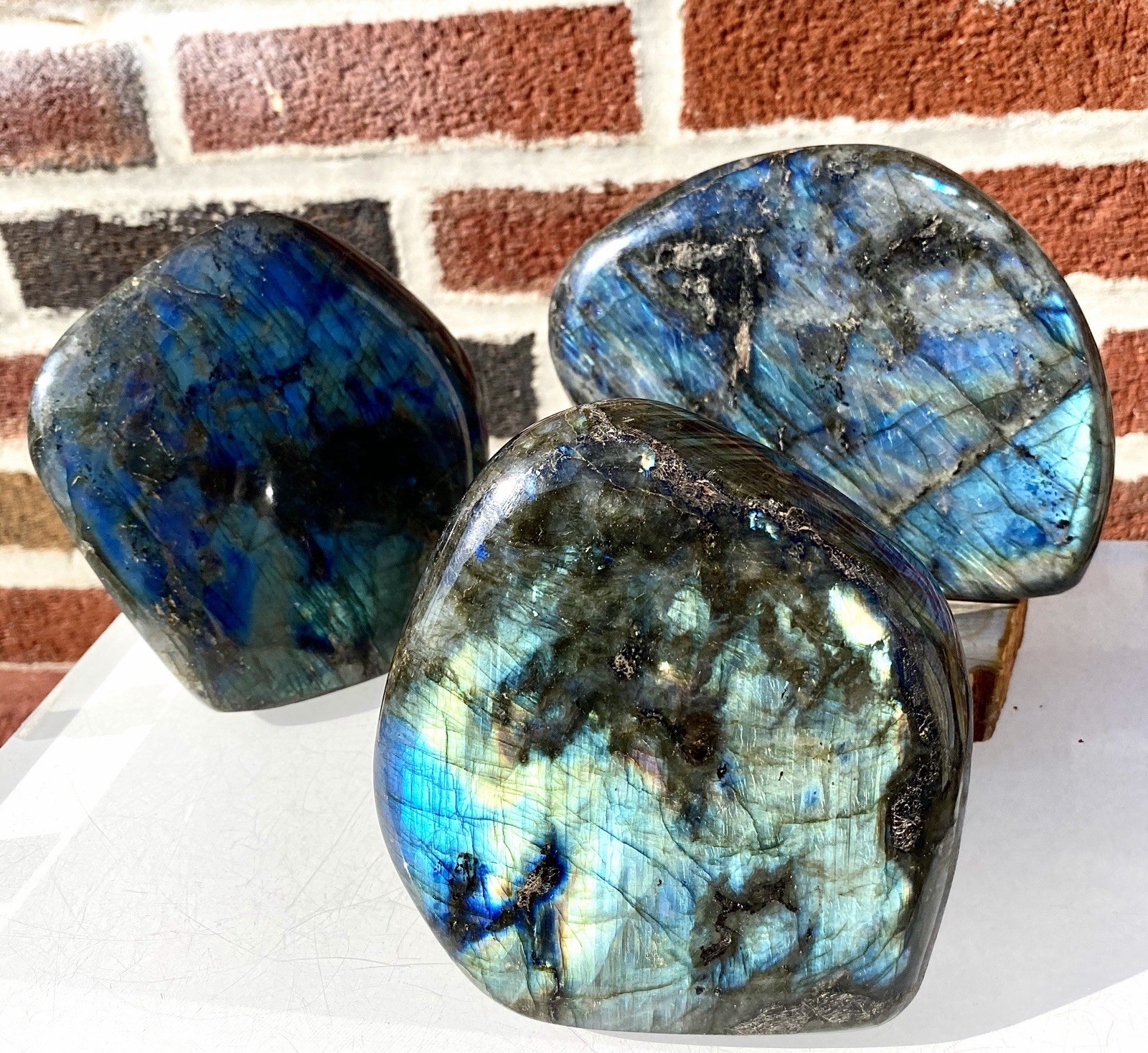 Wholesale Lot 3-5 Pcs Natural Labradorite Freeform Crystal 7.8-8 Lbs
