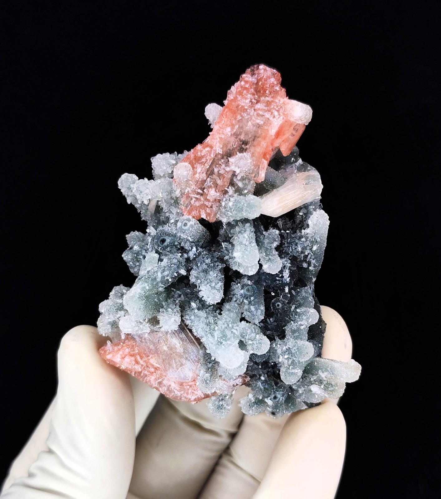 Natural Pink Heulandite On Chalcedony Mineral Specimen #926