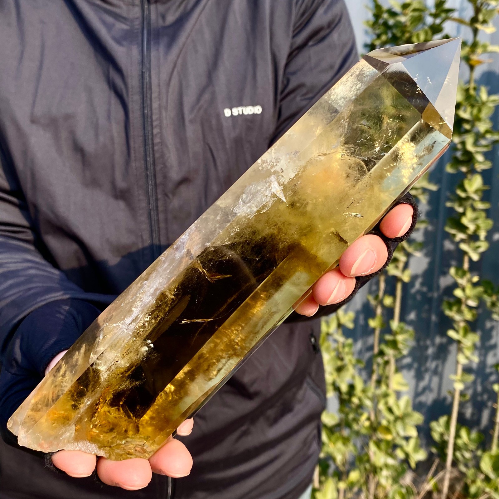 1.92LB Citrine obelisk energy column Reiki healing