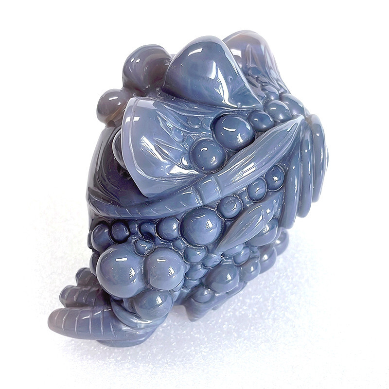 4.4 inch Natural Agate Carved Crystal Toad Skull,Super Realistic,Crystal Healing
