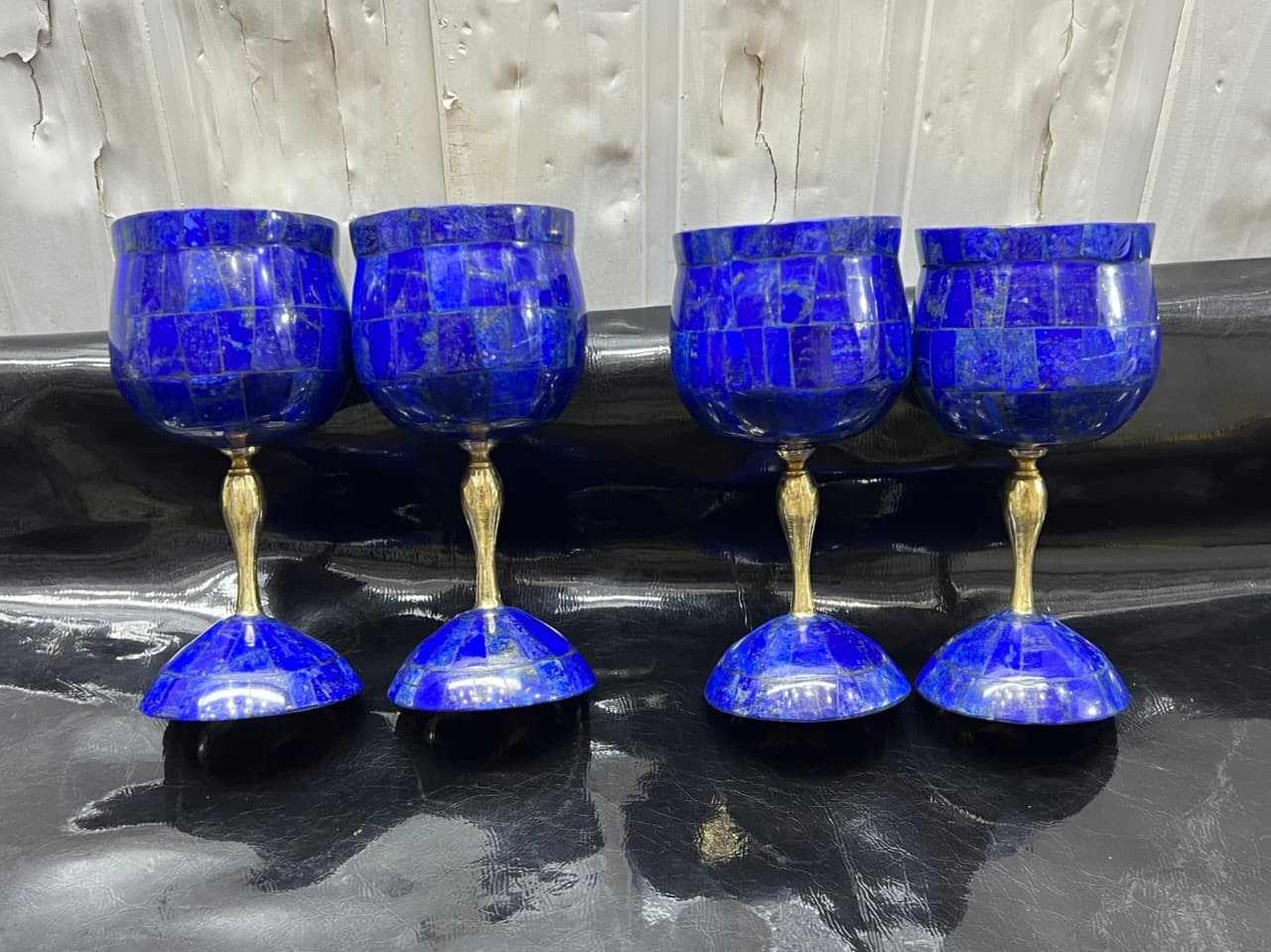 AAA Grade Natural Top Quality Lapis Lazuli Glass Handmade Gemstone