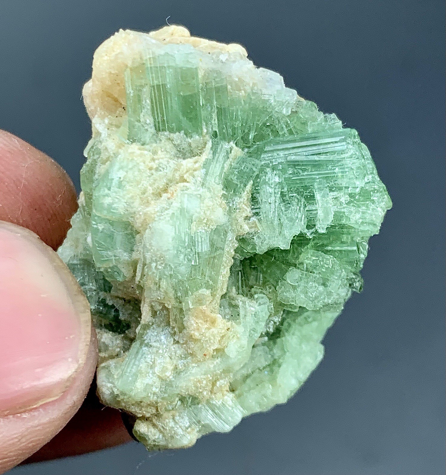 13.56 Gram Natural Tourmaline Crystal Bunch Specimen/ Afghanistan Mineral
