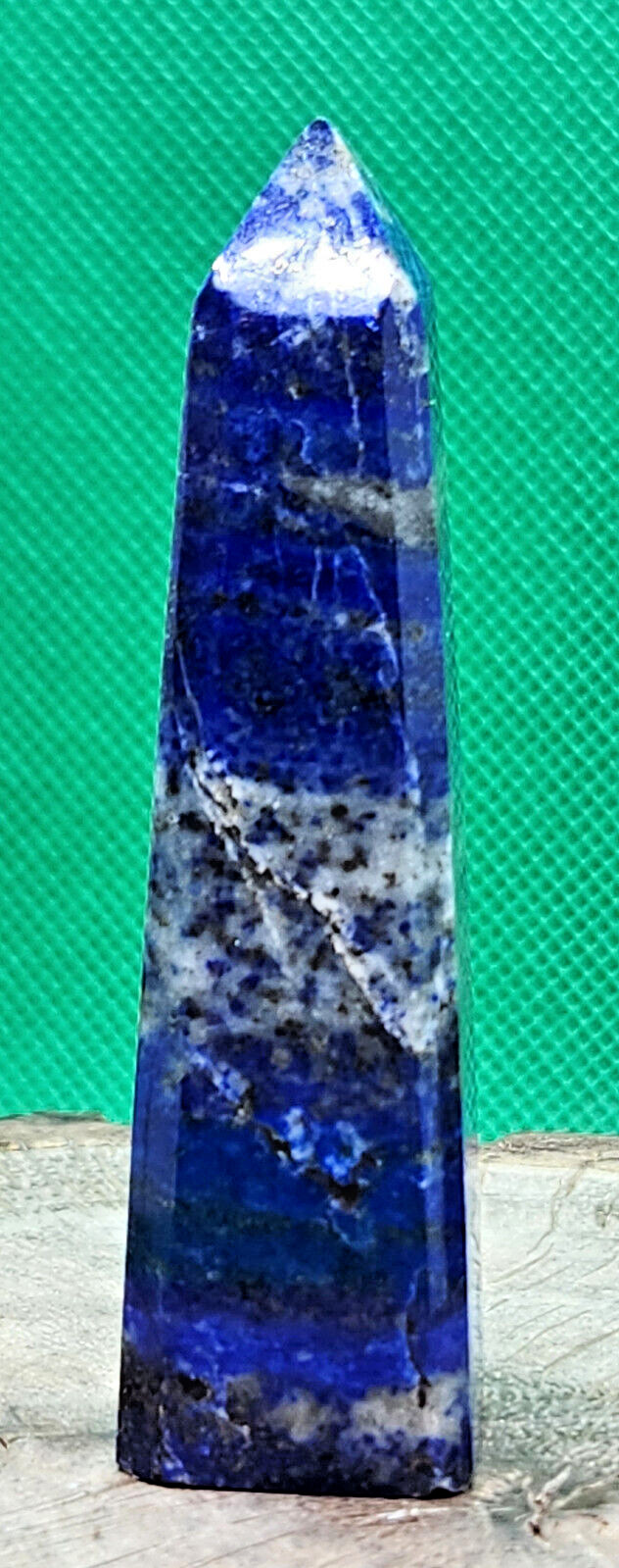 58G Natural Lapis Lazuli Quartz Crystal Tower-/wgt. 2 oz./3 in. tall / 3/4″ base