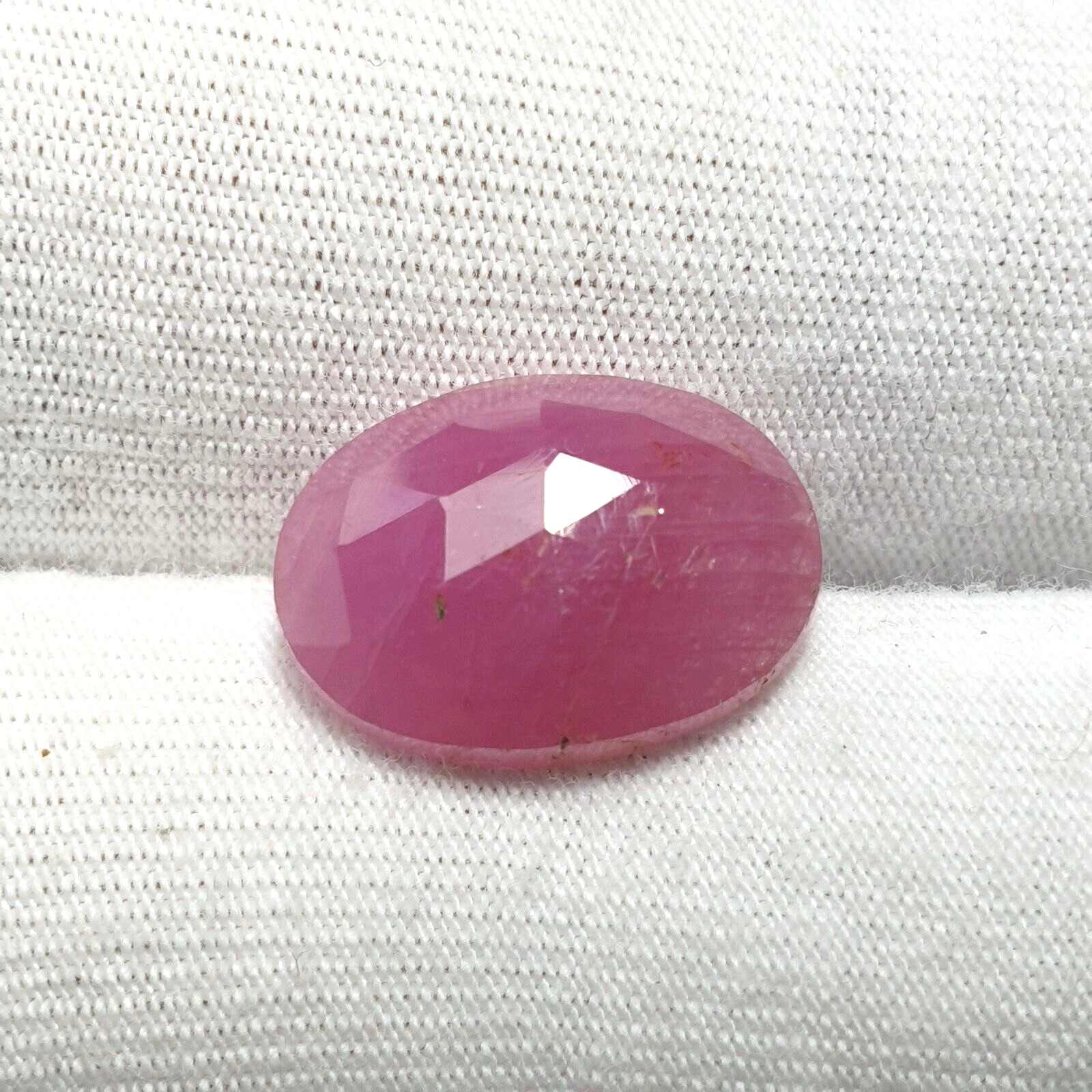 100% Natural Pink Sapphire Oval Shape 10.50×14.50 MM Slice Faceted Cut 7.35