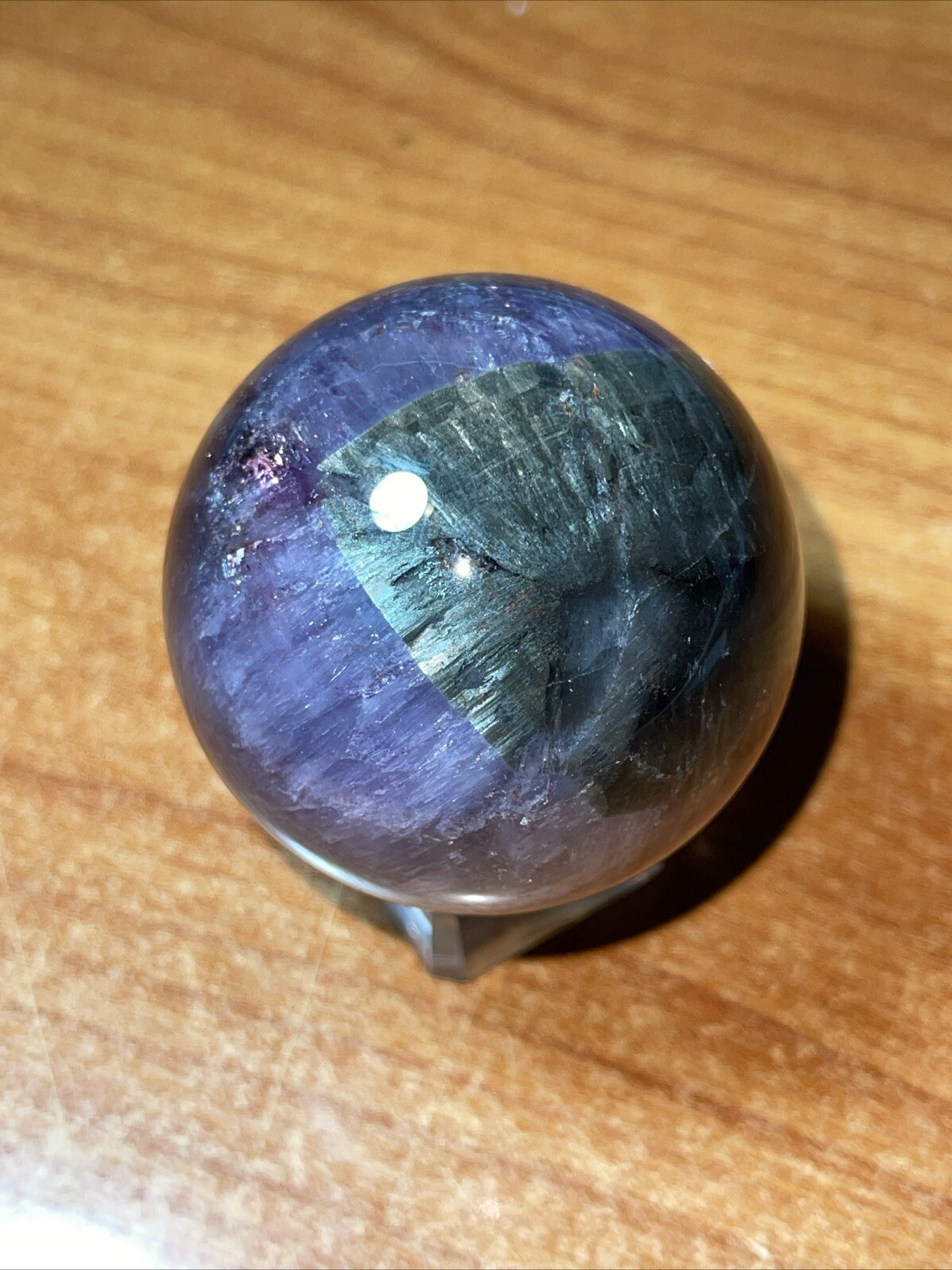 Auralite 23 Crystal Sphere Ball Orb With Excellent Flash 46.9mm 143g